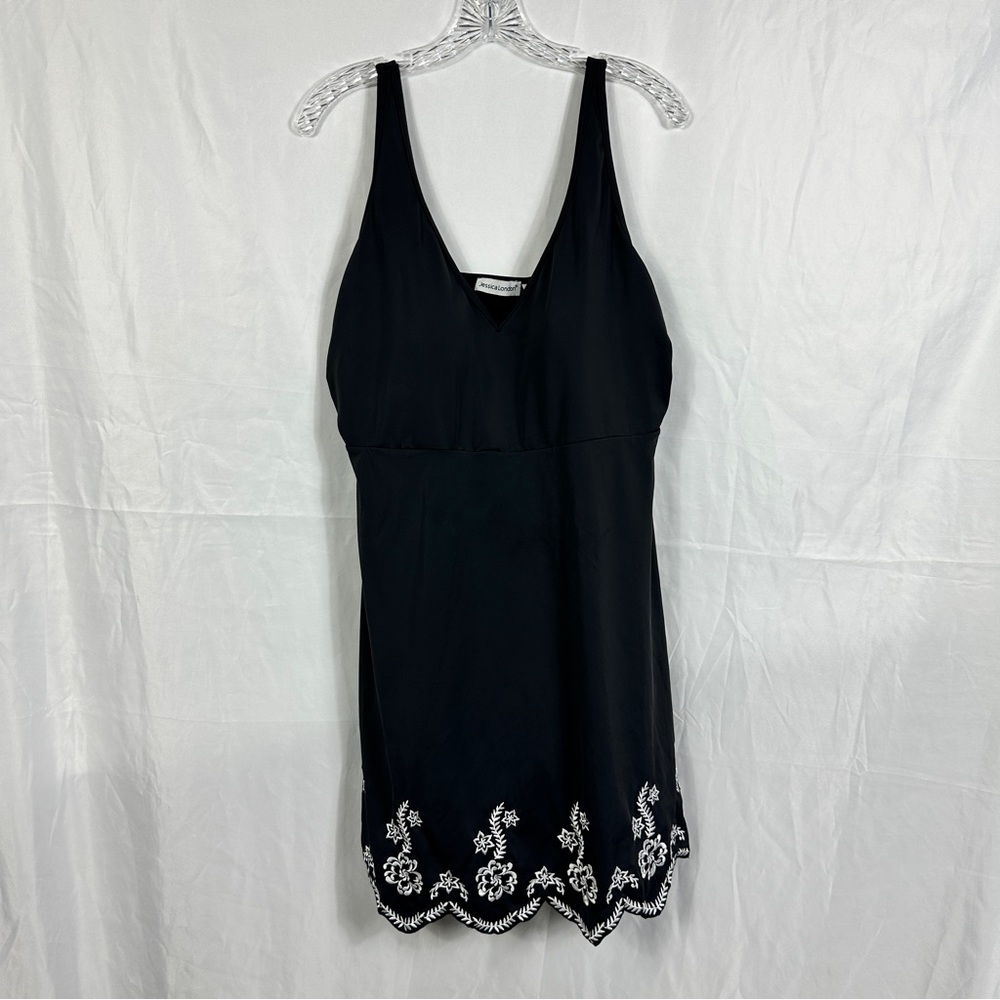 Jessica London Swim Dress with Embroidery